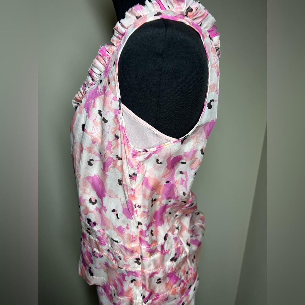Sigrid Olsen Vibrant Pink and Cream Patterned Garment - Picture 4 of 8